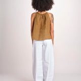 top ricamo greche BE25204 KHAKI WINE benaras soleil 