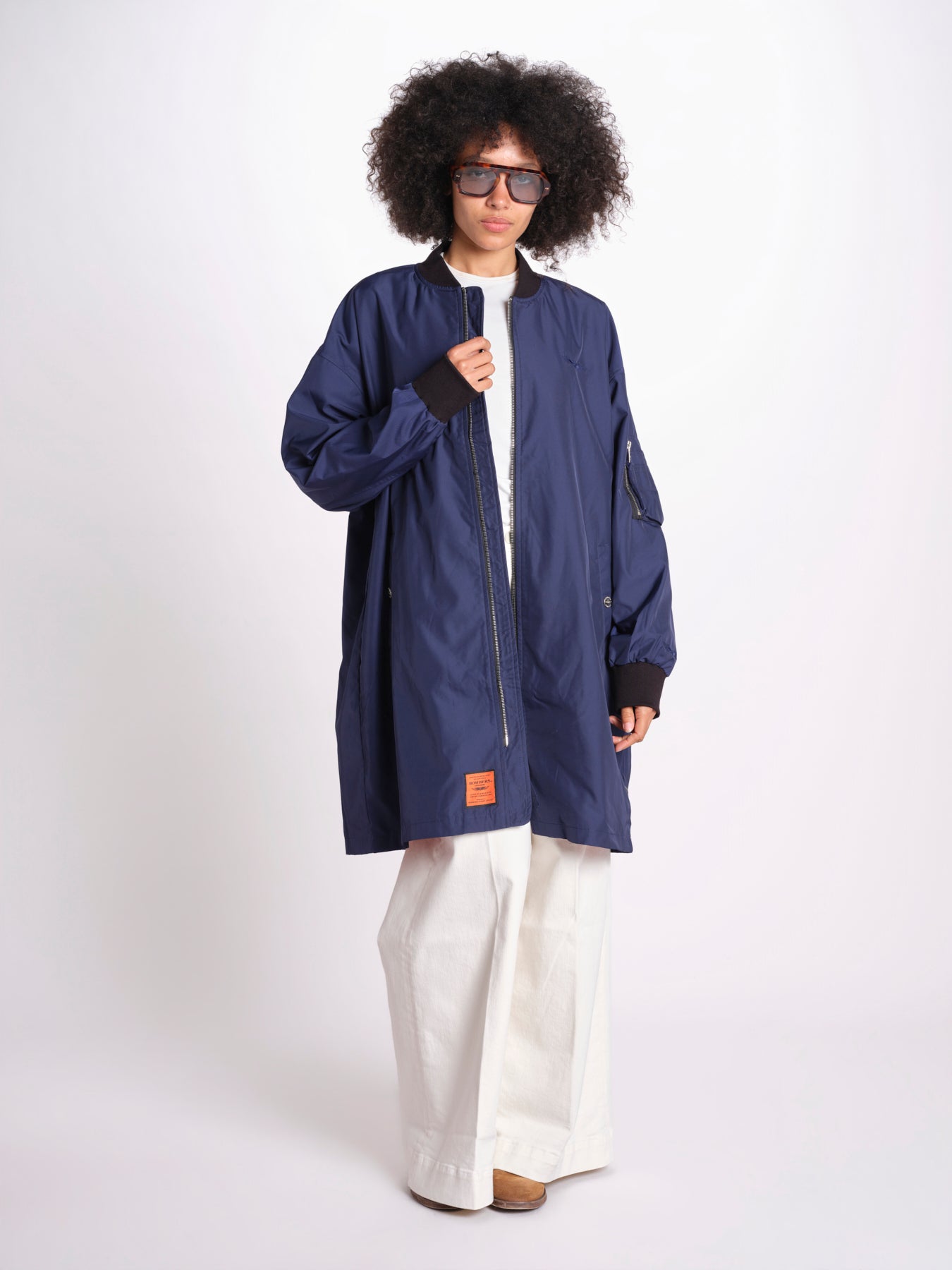 bomber lungo senza elastico BMMA205B6 NAV bombers original 