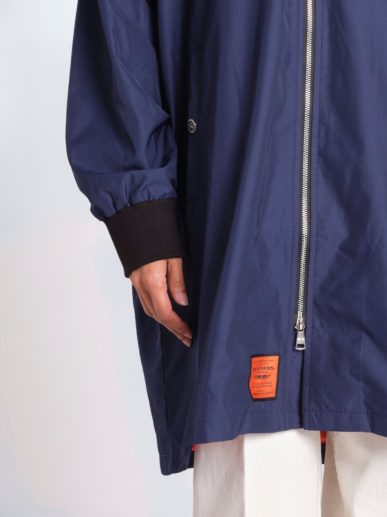 bomber lungo senza elastico BMMA205B6 NAV bombers original 
