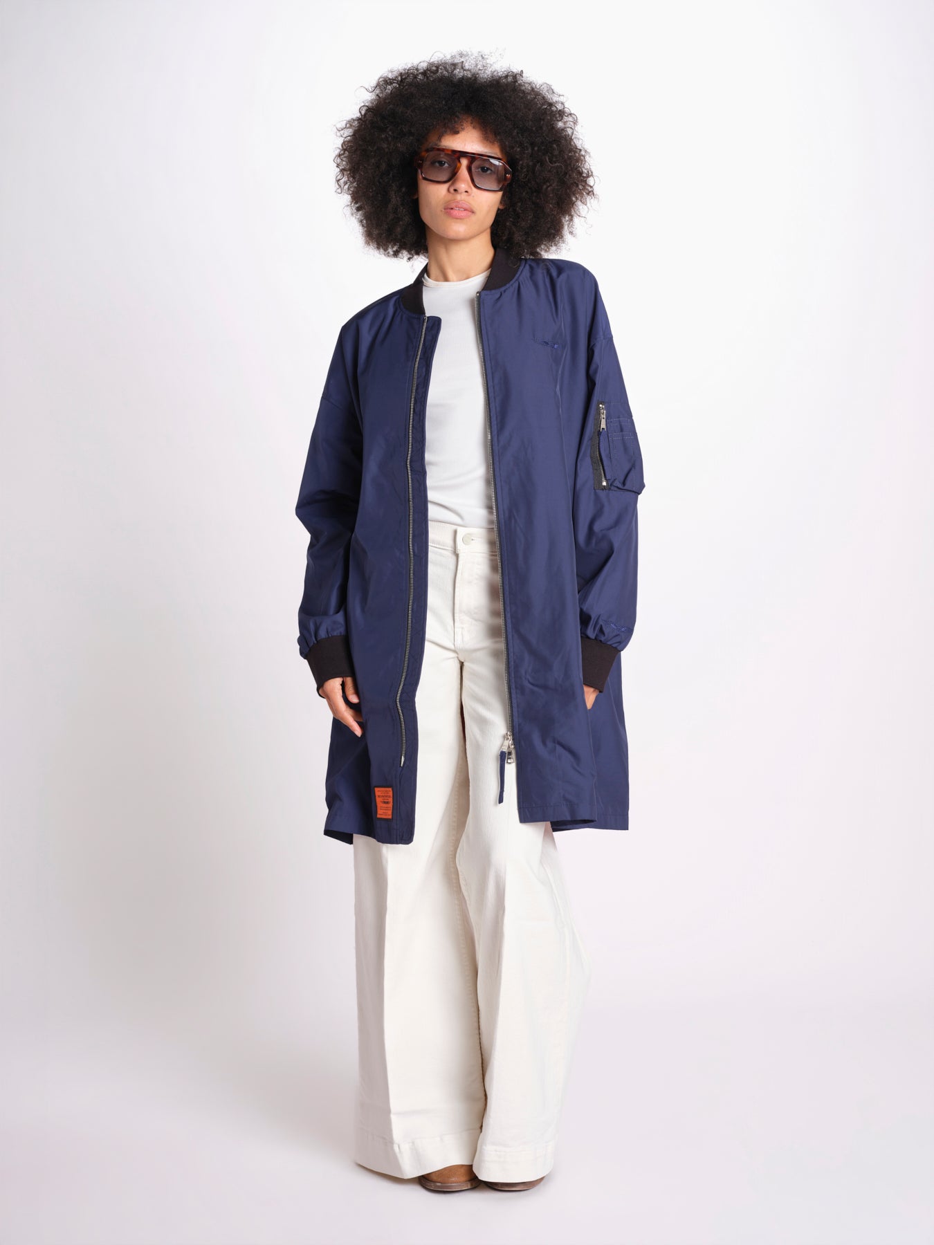 bomber lungo senza elastico BMMA205B6 NAV bombers original 