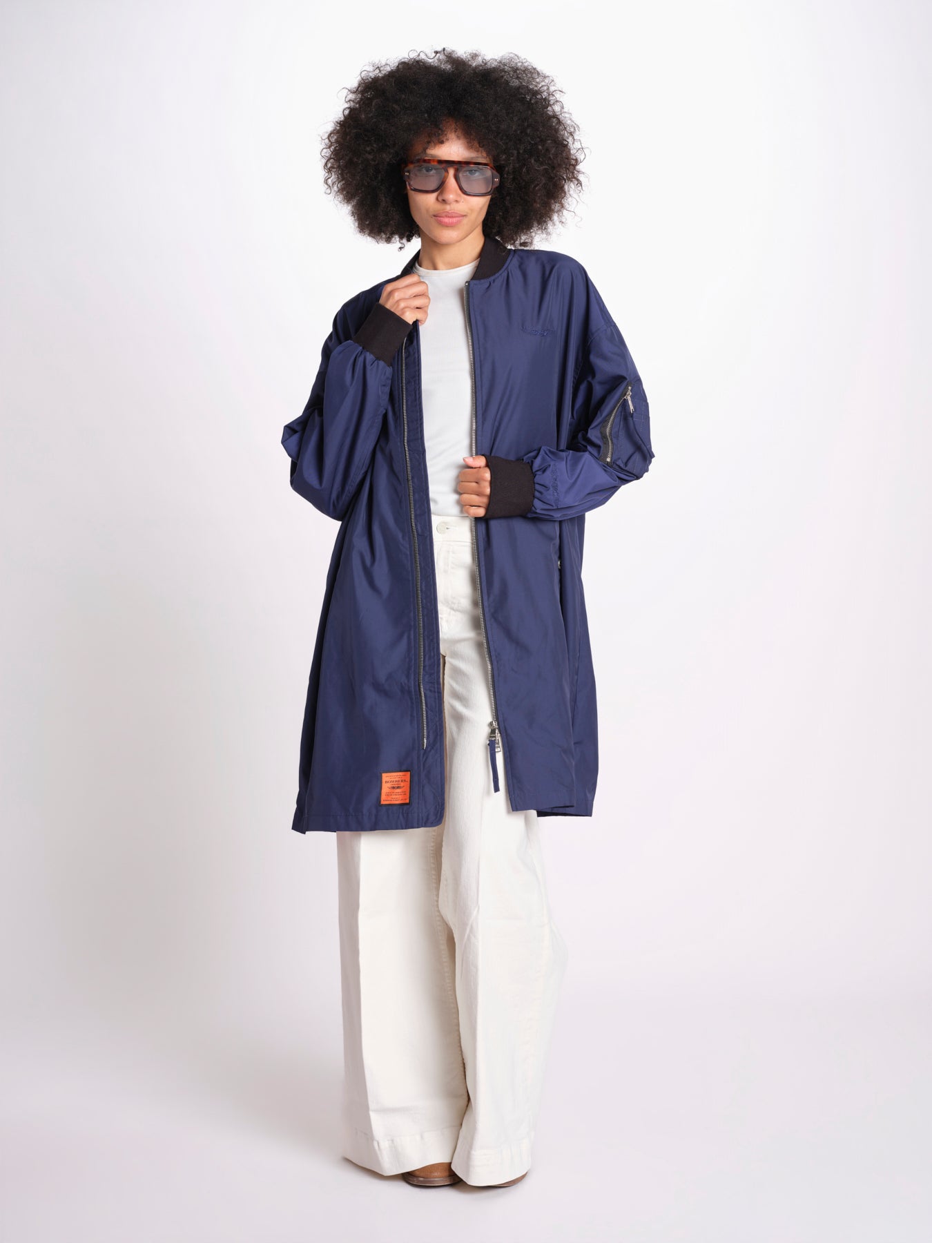 bomber lungo senza elastico BMMA205B6 NAV bombers original 