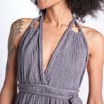 tuta con treccia ESTIA TONE GREY christianzen 