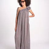 abito monospalla in lurex gessato KALISTA GREY christianzen 
