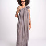 abito monospalla in lurex gessato KALISTA GREY christianzen 