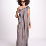 abito monospalla in lurex gessato KALISTA GREY christianzen 