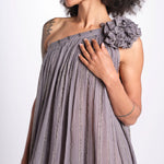 abito monospalla in lurex gessato KALISTA GREY christianzen 