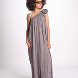 abito monospalla in lurex gessato KALISTA GREY christianzen 