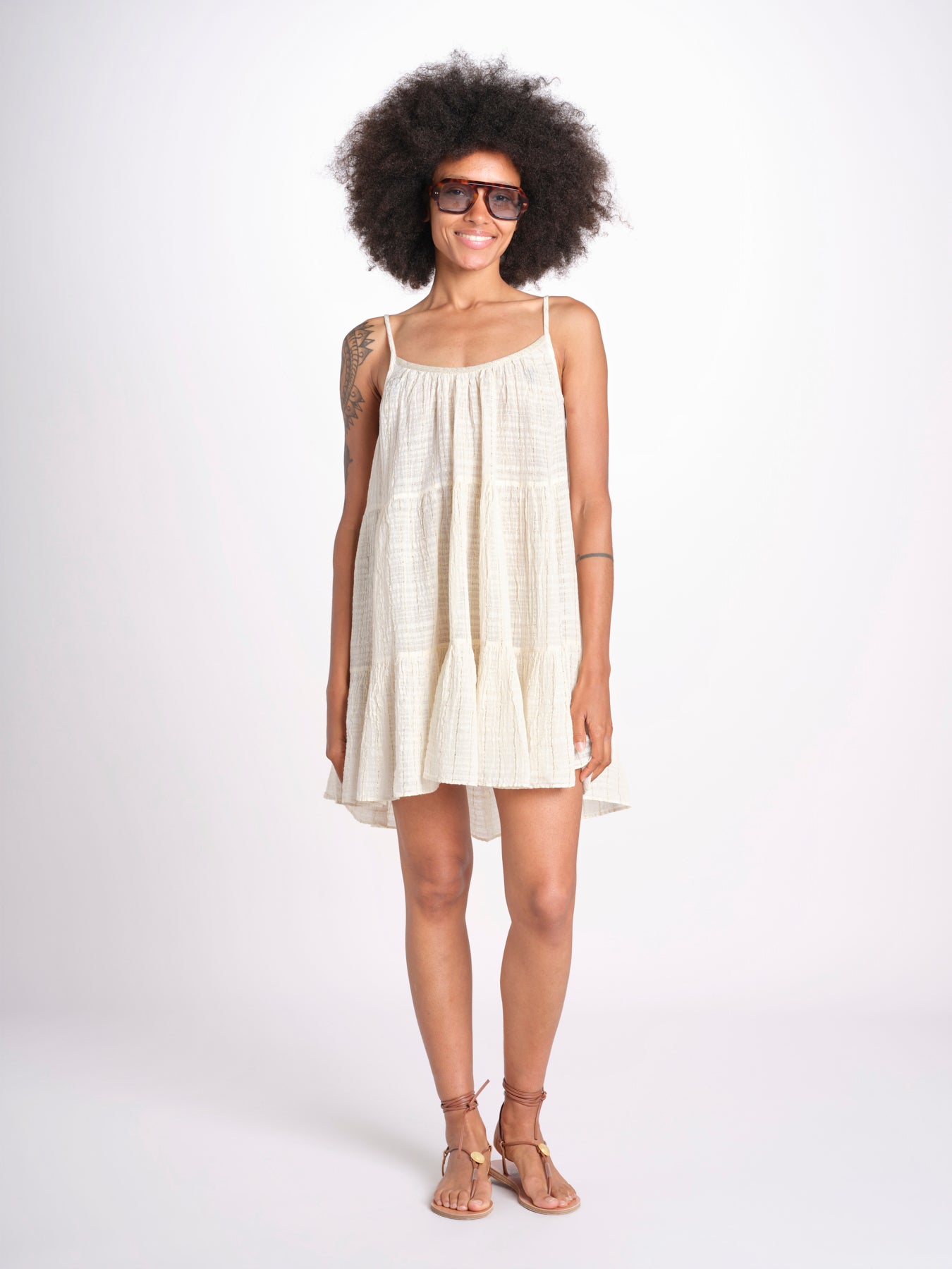 mini abito con spallina MIRABELA MINI WHITE christianzen 