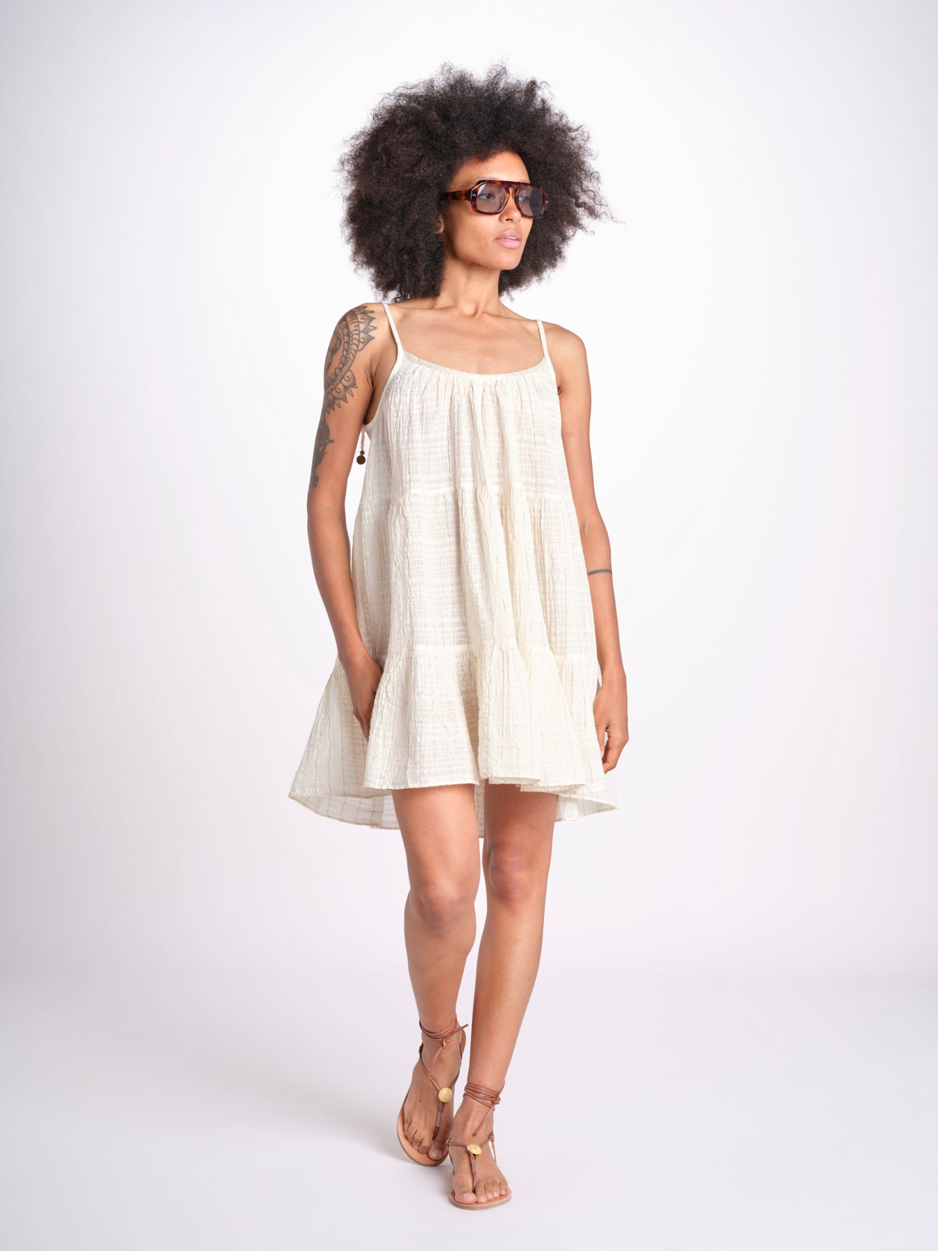 mini abito con spallina MIRABELA MINI WHITE christianzen 