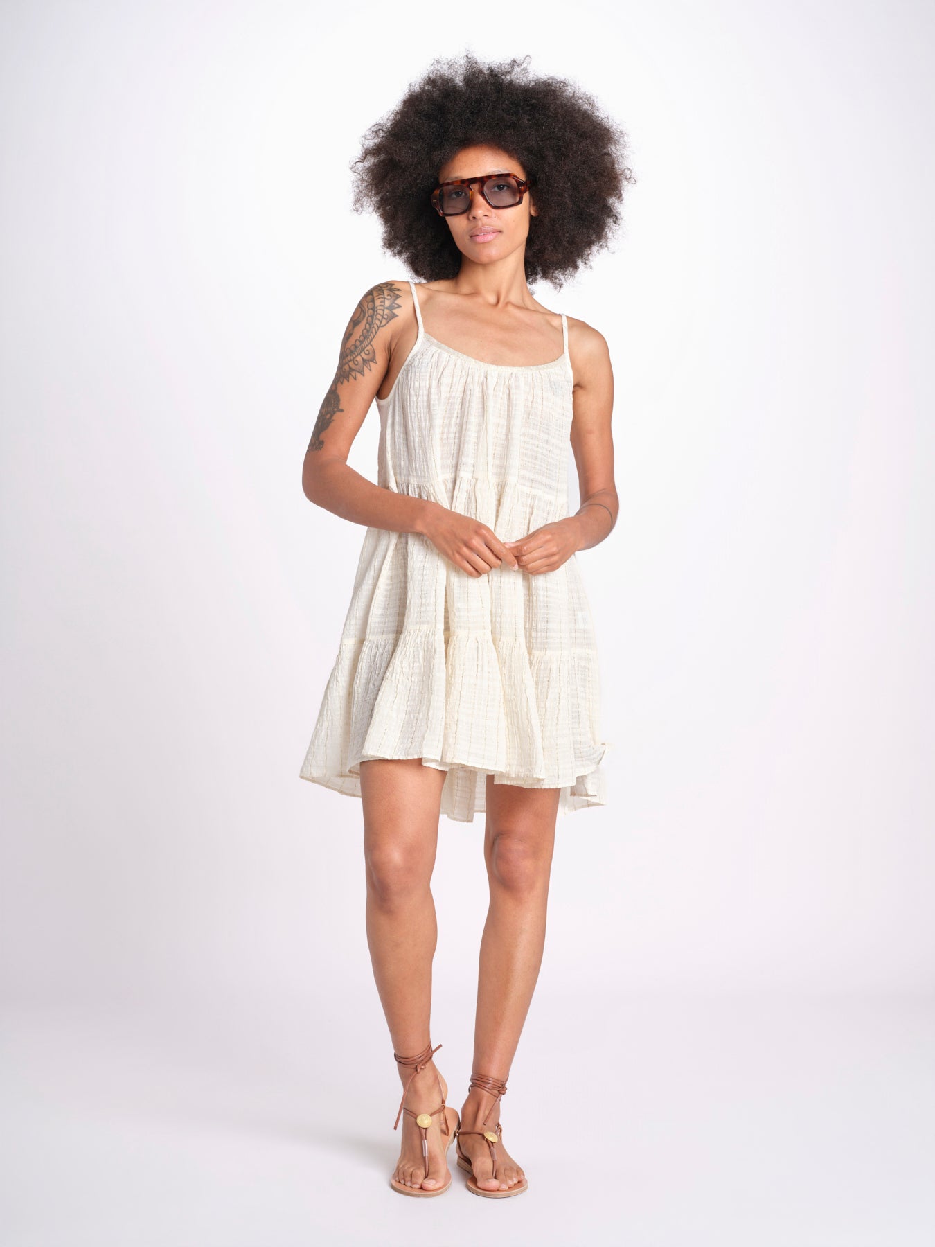 mini abito con spallina MIRABELA MINI WHITE christianzen 