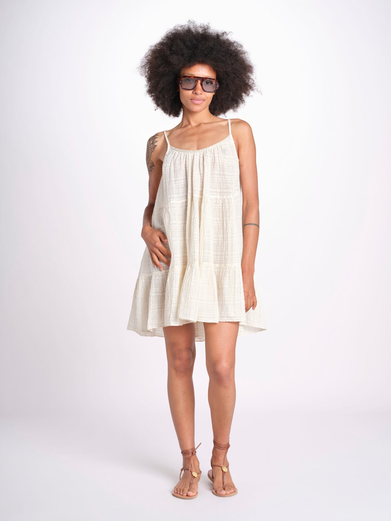 mini abito con spallina MIRABELA MINI WHITE christianzen 