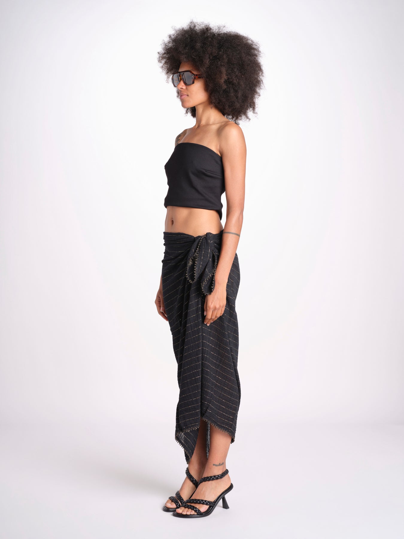 pareo in lurex gessato NORA BLACK christianzen 