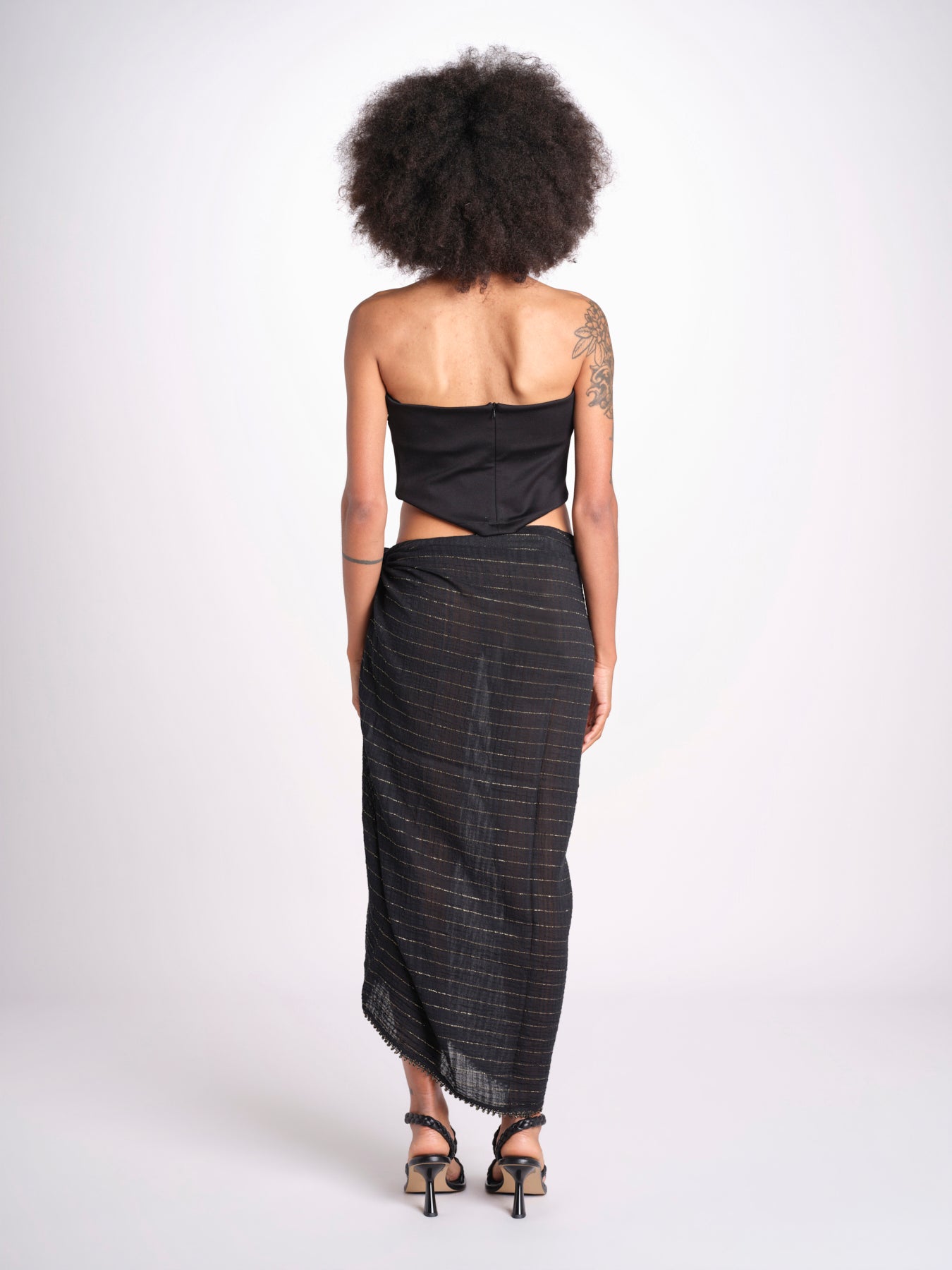 pareo in lurex gessato NORA BLACK christianzen 