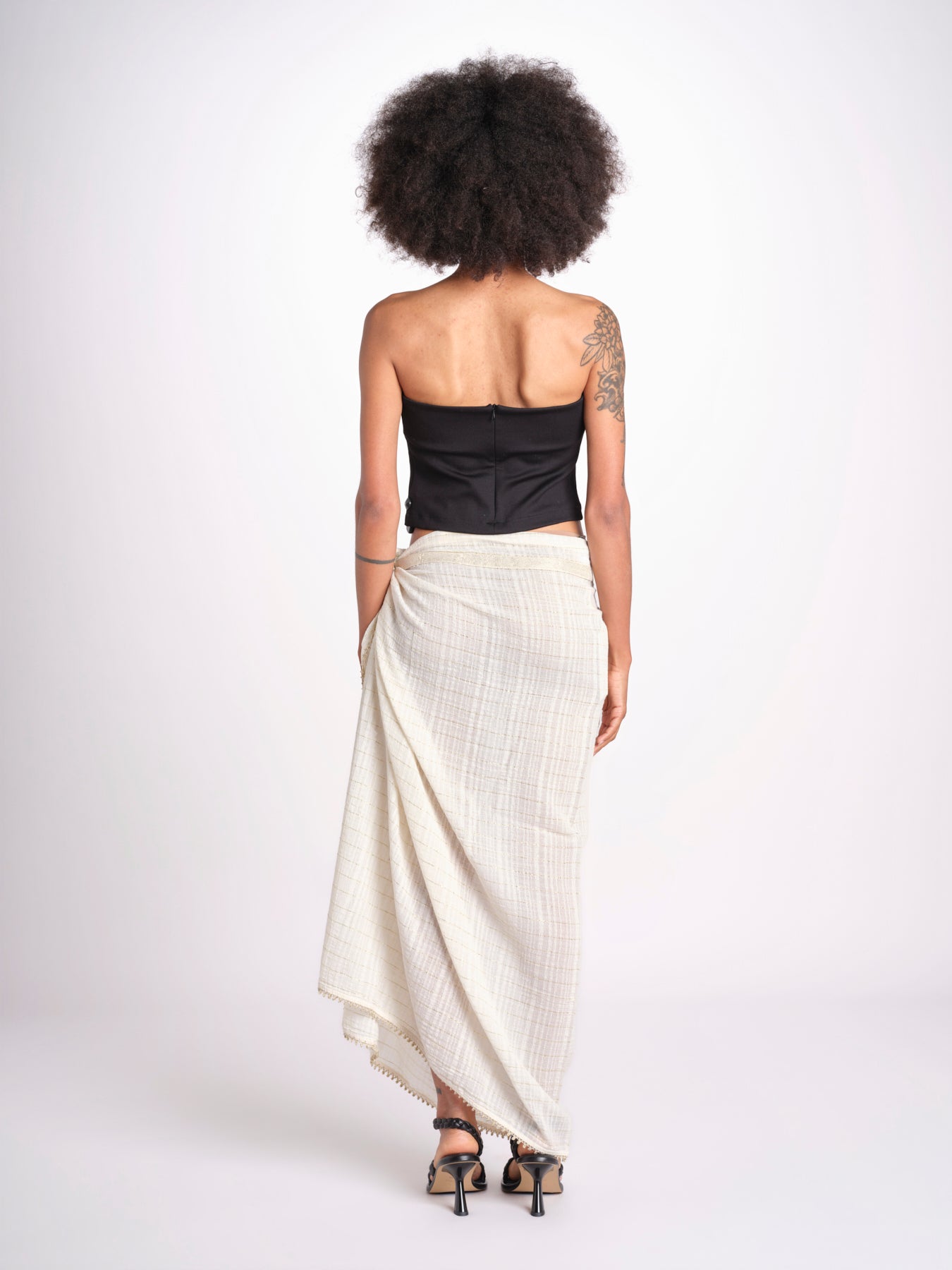 pareo in lurex gessato NORA OFF WHITE christianzen 