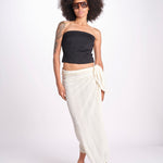 pareo in lurex gessato NORA OFF WHITE christianzen 