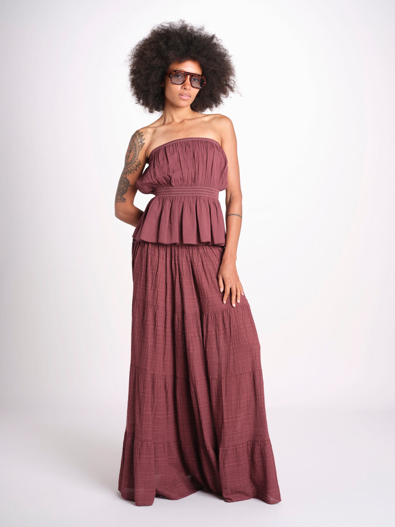 top con elastico PHOEBE WINE christianzen 