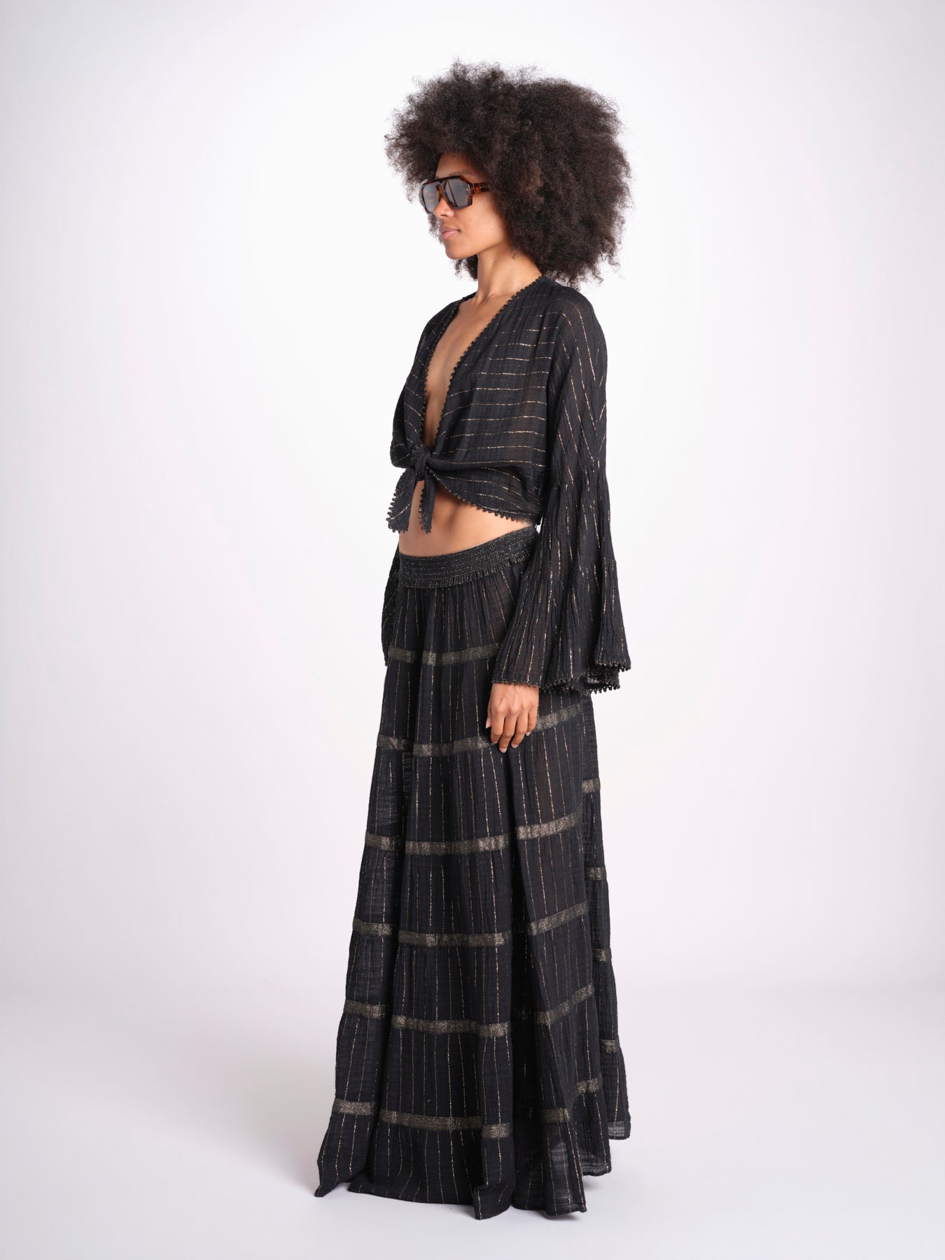 gonna lunga in lurex gessato SERENA BLACK christianzen 