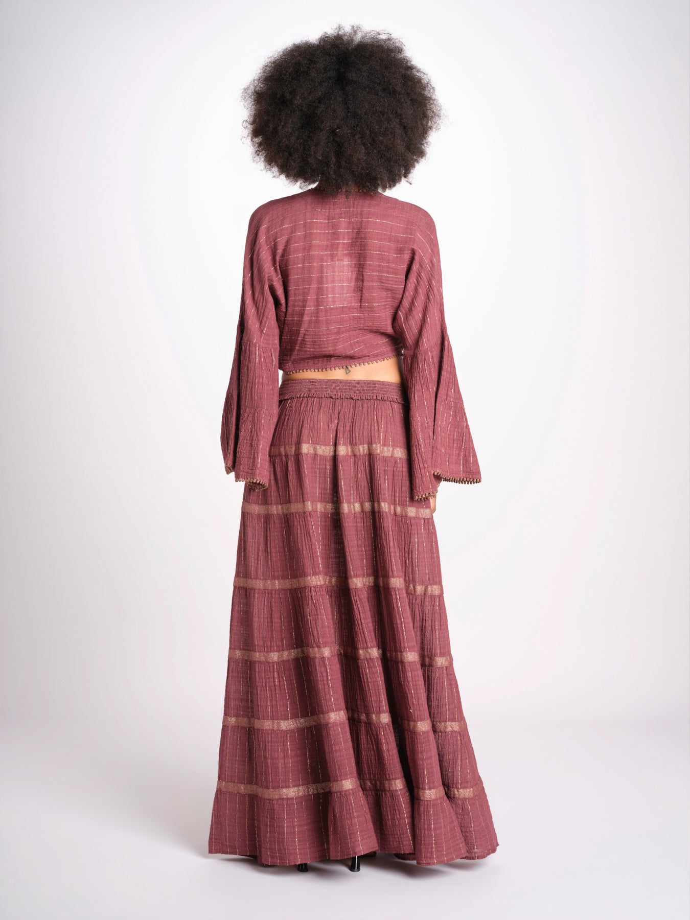 gonna lunga in lurex gessato SERENA WHITE christianzen 