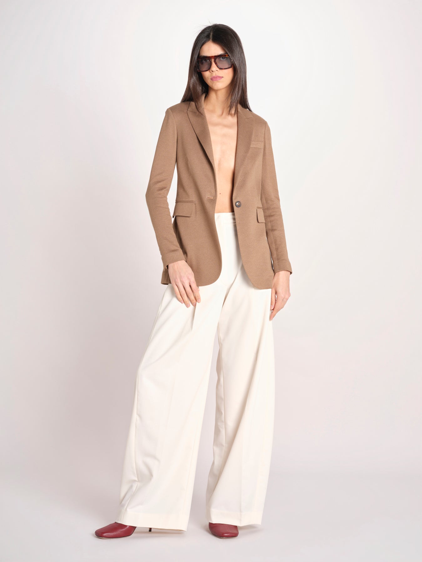 blazer un bottone in lino e cotone FD3962 9150 circolo 1901 
