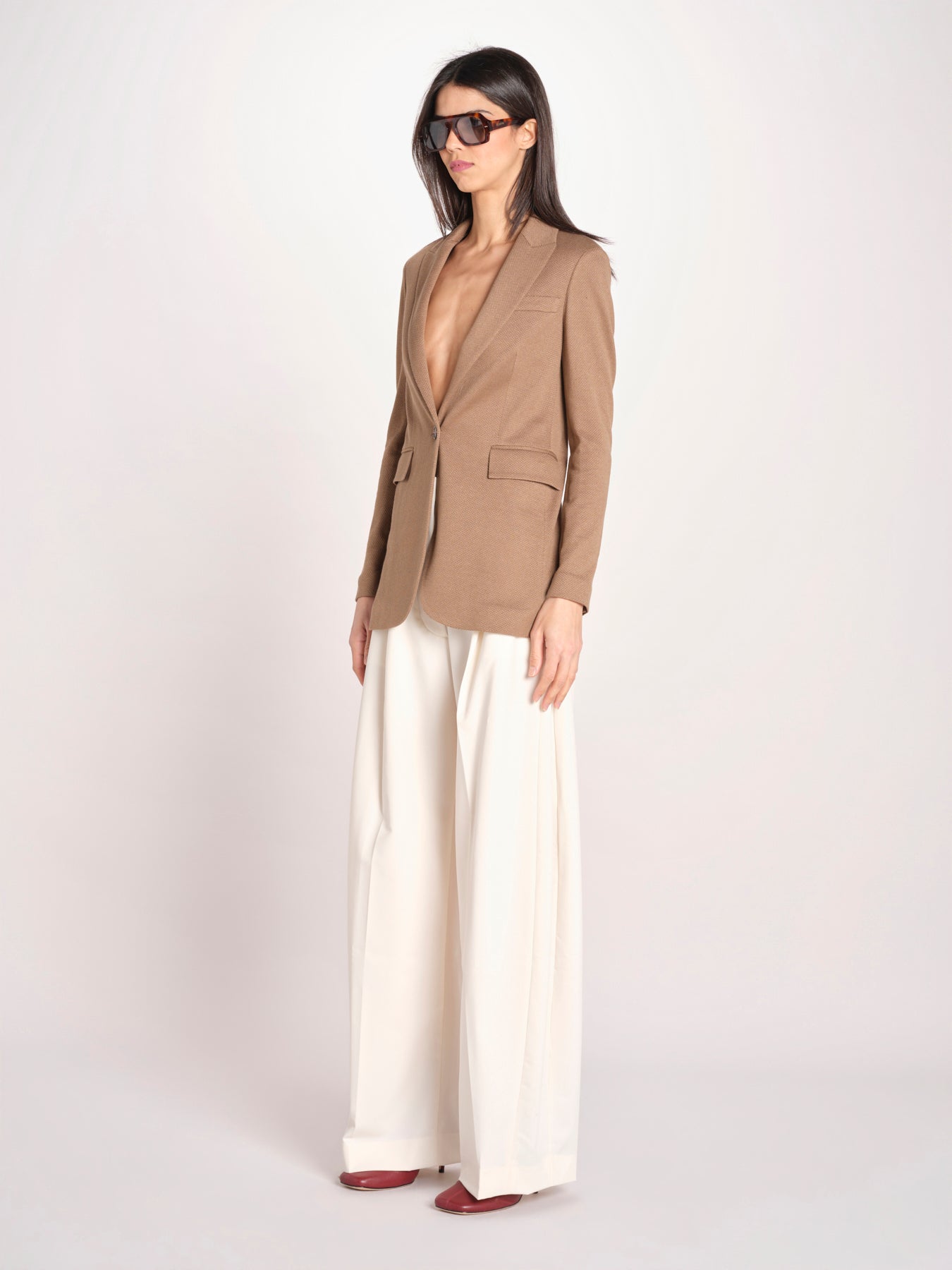 blazer un bottone in lino e cotone FD3962 9150 circolo 1901 