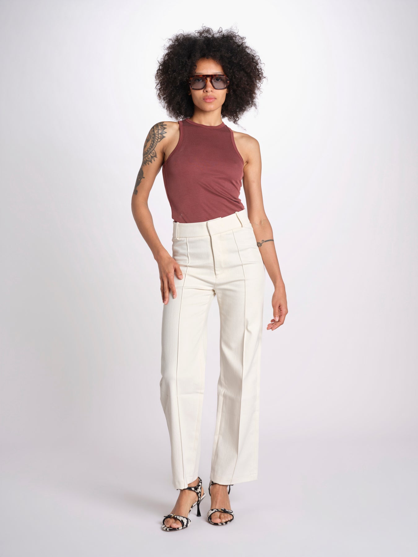 pantalone YOSHITOMO 26R4PAN15 ECRU destree 