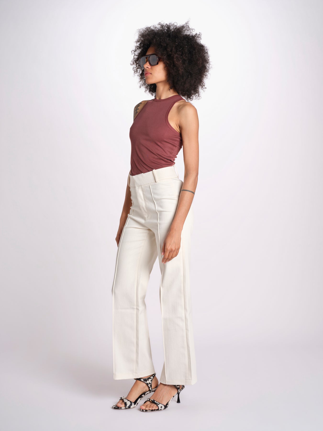 pantalone YOSHITOMO 26R4PAN15 ECRU destree 