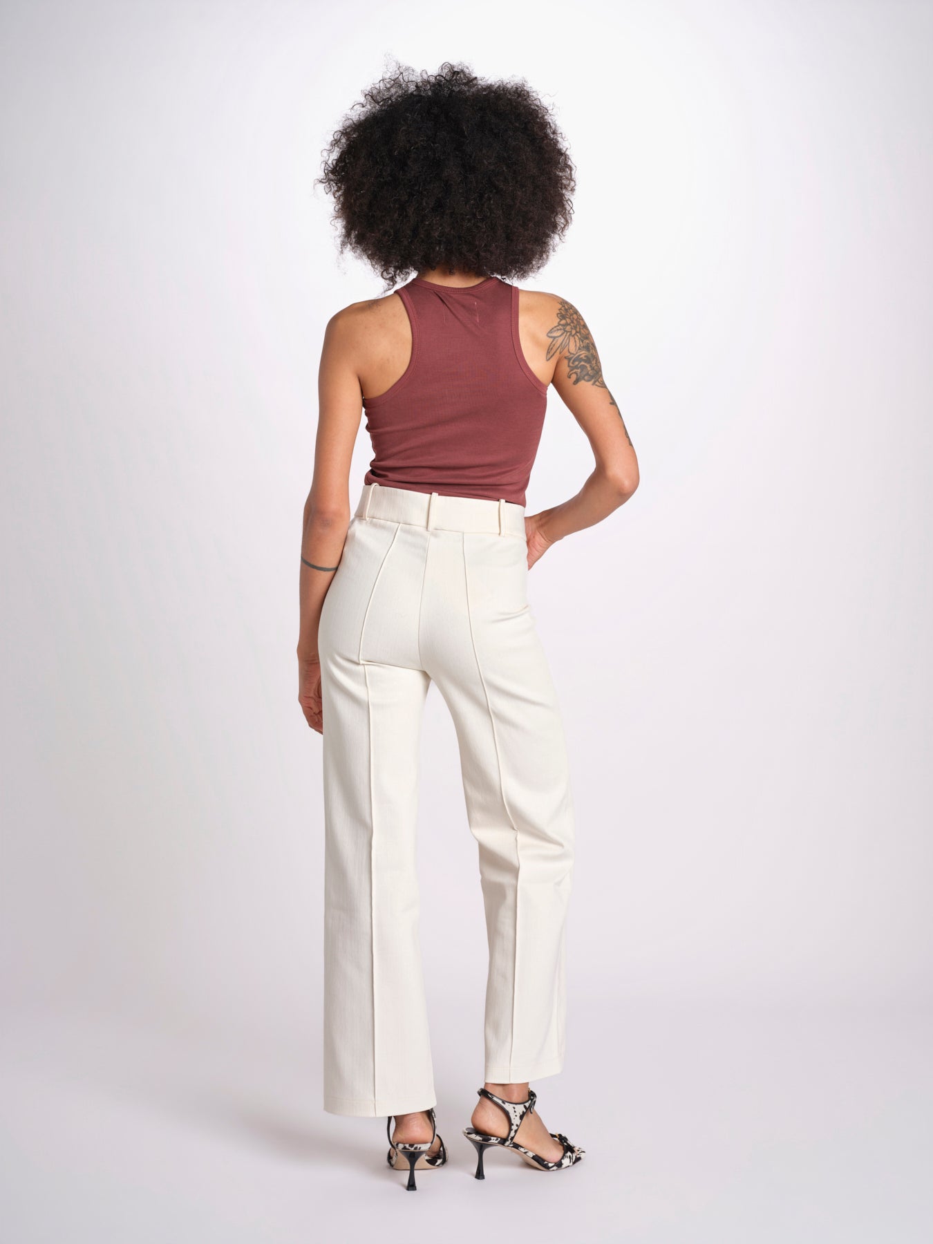 pantalone YOSHITOMO 26R4PAN15 ECRU destree 