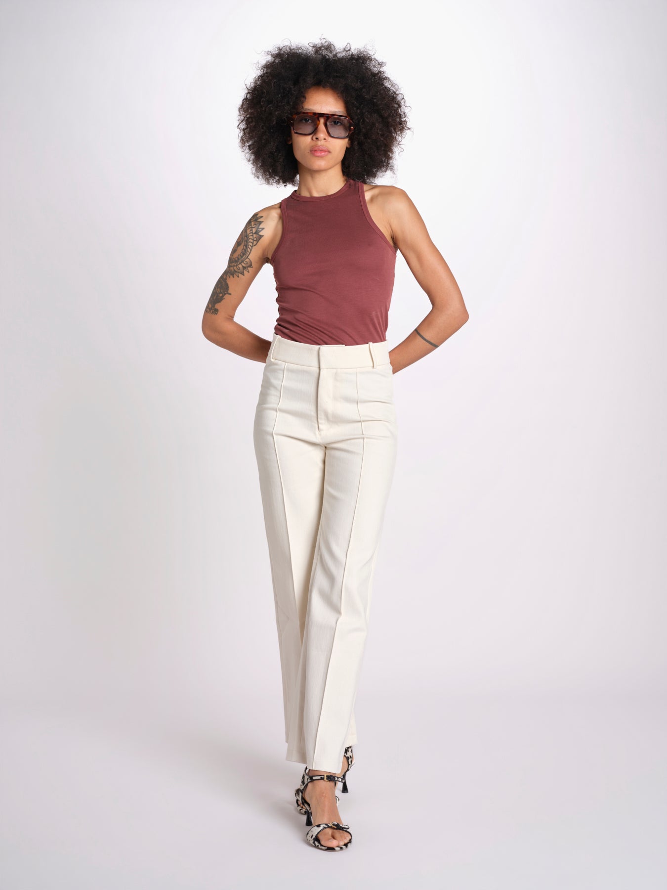 pantalone YOSHITOMO 26R4PAN15 ECRU destree 