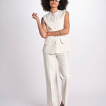 pantalone YOSHITOMO 26R4PAN15 ECRU destree 