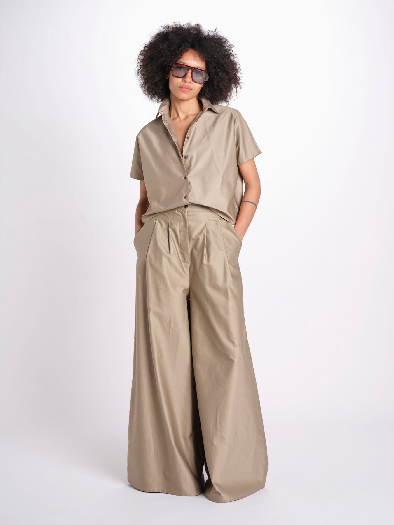camicia in cotone con maniche corte U2172 CHINO dusan 