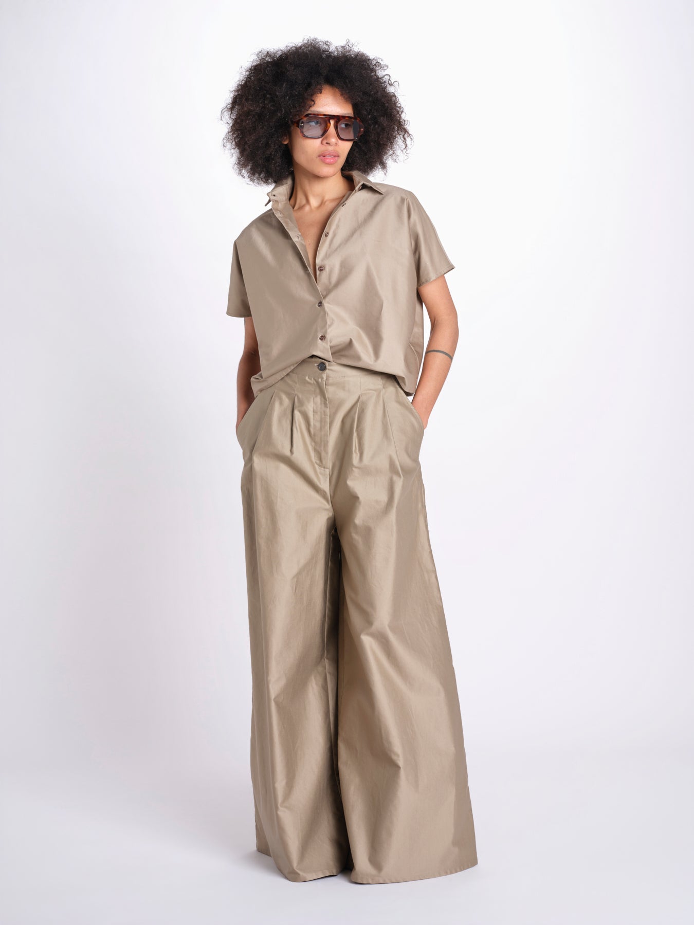 camicia in cotone con maniche corte U2172 CHINO dusan 