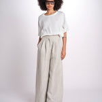 2906L pantaloni in lino spinato U2906L BEIGE dusan 