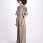 pantalone con tessuto diagonale U3011 TORTORA dusan 