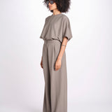 pantalone con tessuto diagonale U3011 TORTORA dusan 