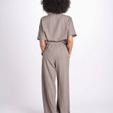 pantalone con tessuto diagonale U3011 TORTORA dusan 