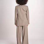 blazer senza bottoni in tessuto diagonale U3043V TORTORA dusan 
