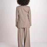 blazer senza bottoni in tessuto diagonale U3043V TORTORA dusan 