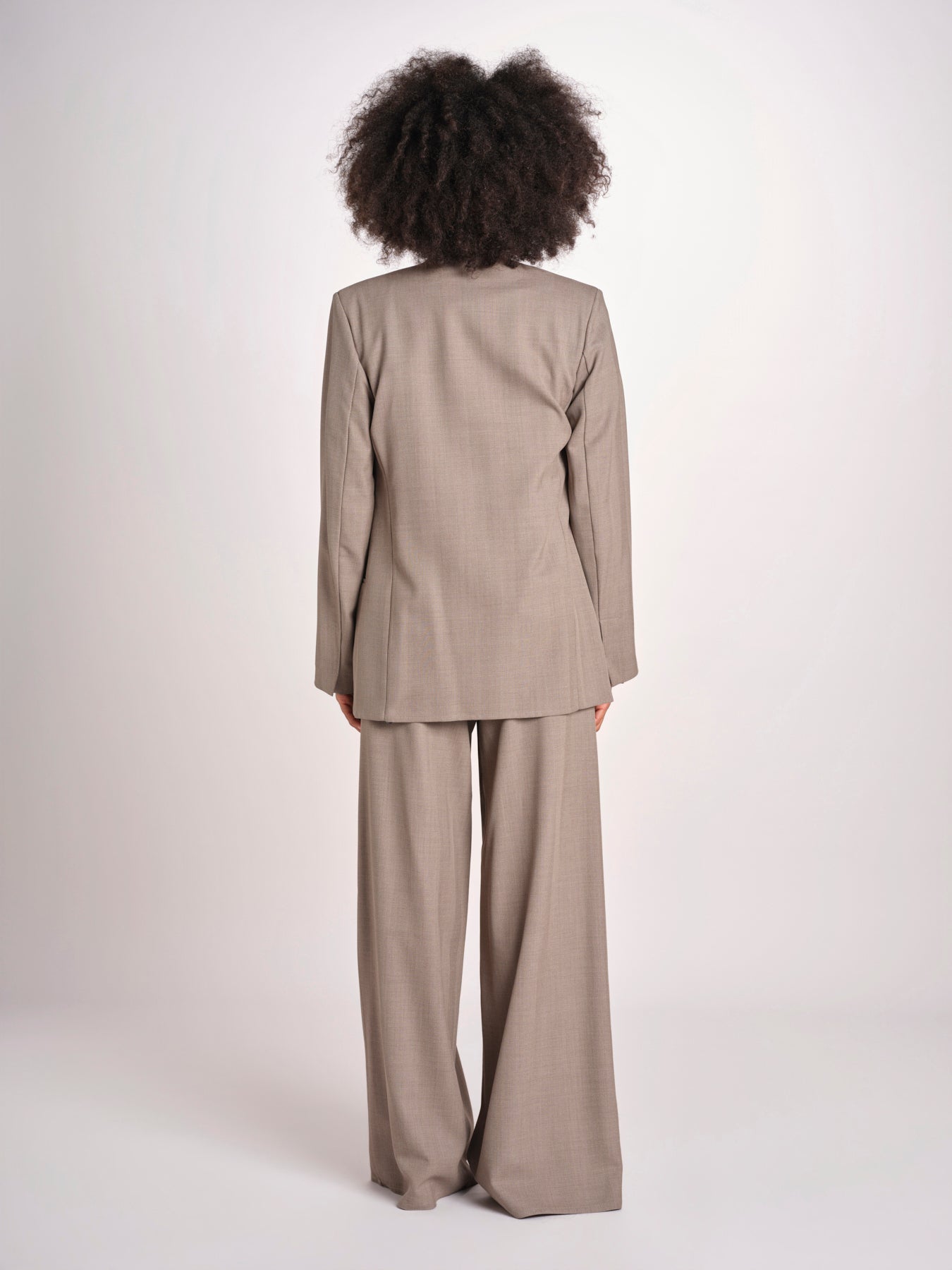 blazer senza bottoni in tessuto diagonale U3043V TORTORA dusan 