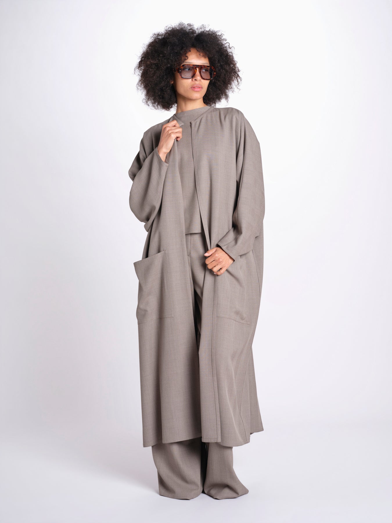 spolverino in tessuto diagonale U3049B BEIGE dusan 