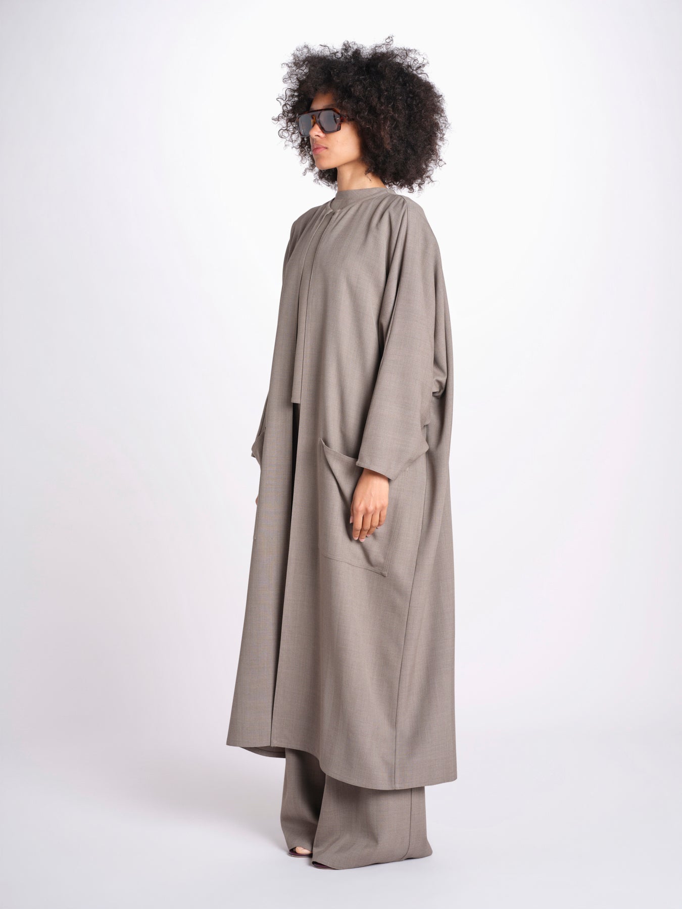 spolverino in tessuto diagonale U3049B BEIGE dusan 