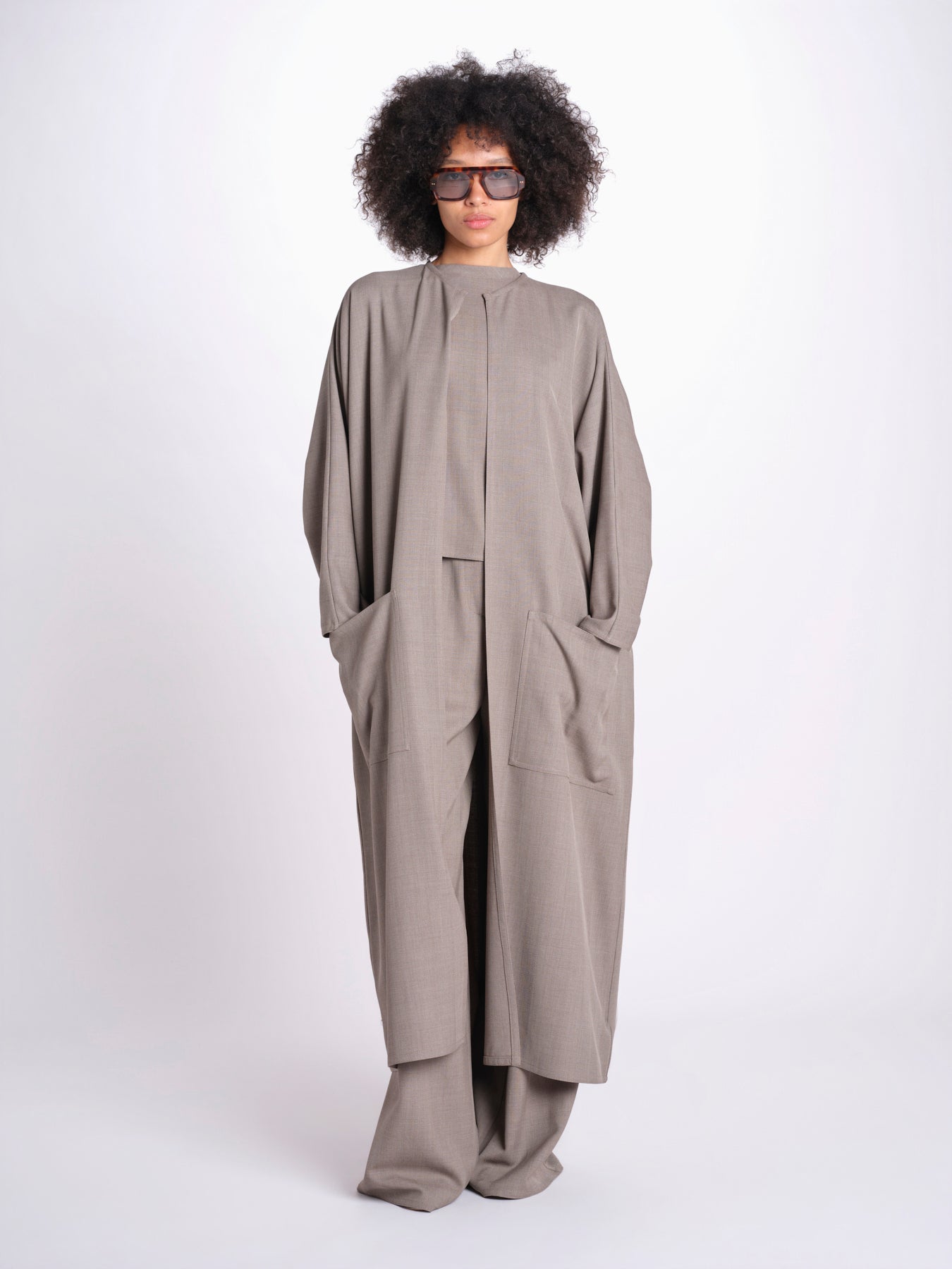 spolverino in tessuto diagonale U3049B BEIGE dusan 