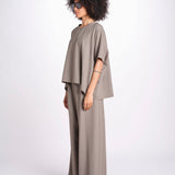 t-shirt in tessuto diagonale U3059 TORTORA dusan 