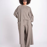 t-shirt in tessuto diagonale U3059 TORTORA dusan 