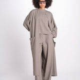 t-shirt in tessuto diagonale U3059 TORTORA dusan 