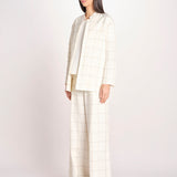 blazer a quadri U3248 IVORY dusan 
