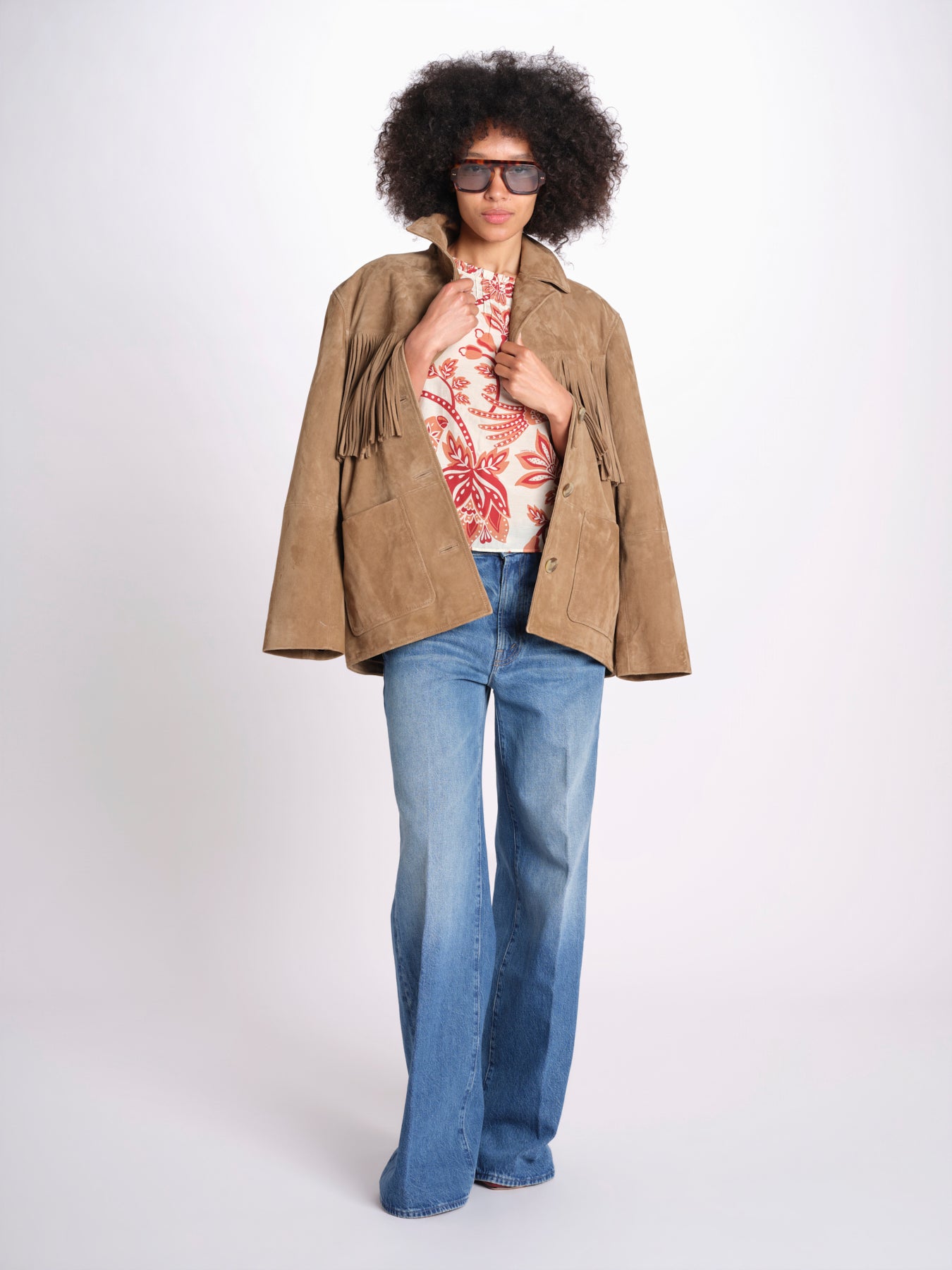 camicia manica sbuffo 344000 FLOWERFUL BEIGE 26040 farm rio 