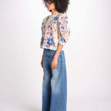 camicia voille m/c stampa a fiori 344127 RENATA SAND 26089 farm rio 