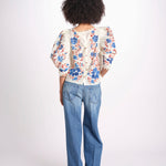 camicia voille m/c stampa a fiori 344127 RENATA SAND 26089 farm rio 