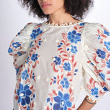 camicia voille m/c stampa a fiori 344127 RENATA SAND 26089 farm rio 