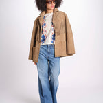 camicia voille m/c stampa a fiori 344127 RENATA SAND 26089 farm rio 